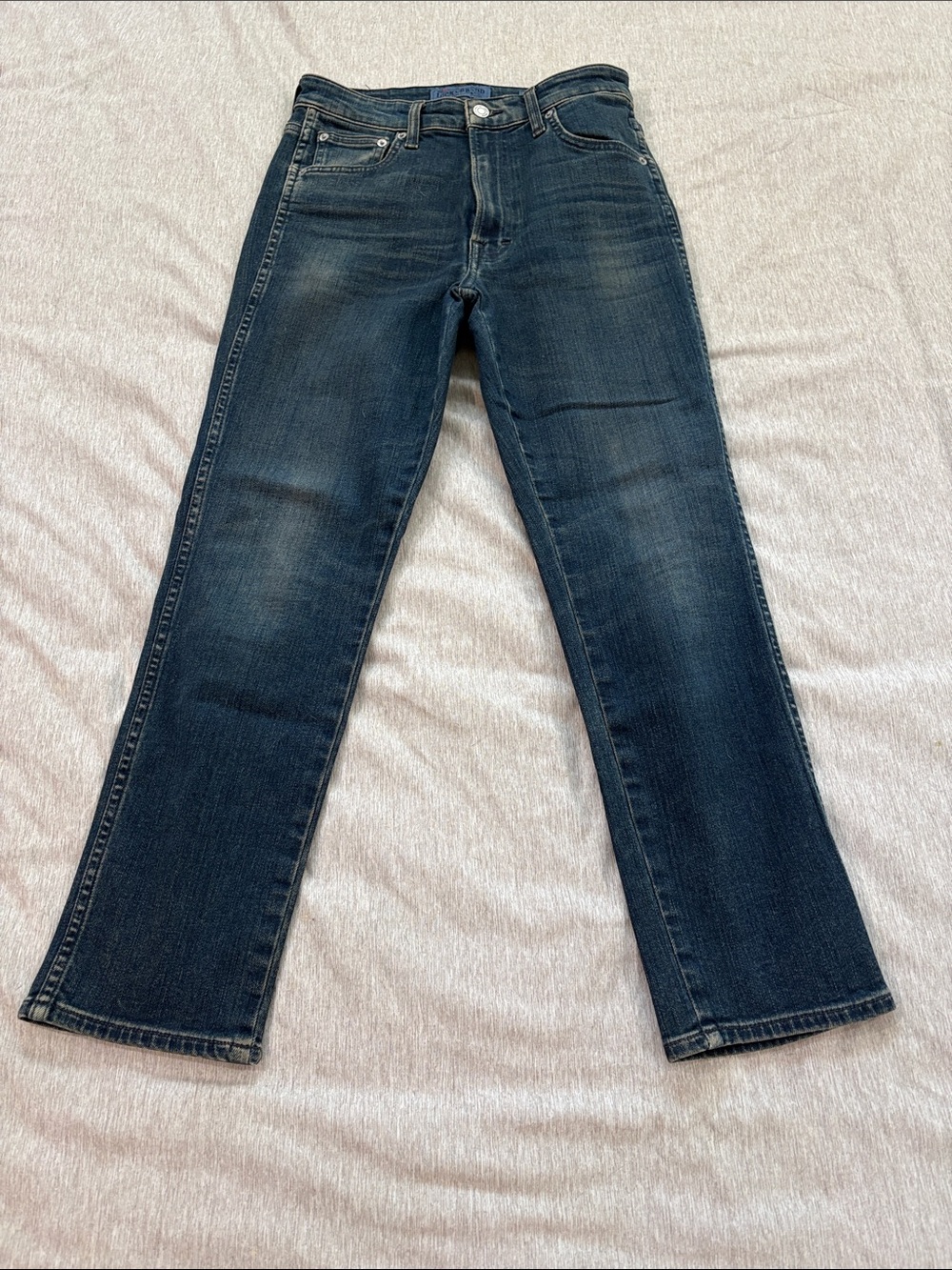 Women’s Dark Blue Straight-Leg Cropped Jeans LUCKY BRAND